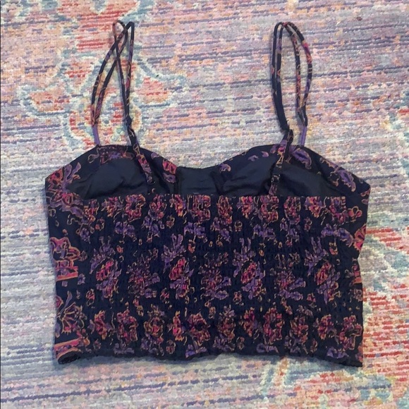 Patterned Purple Crop Top - Picture 3 of 4